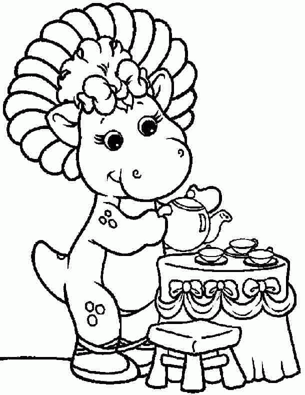 Coloring Pages Cartoon Barney And Friends Baby Bop Free - Clip Art ...