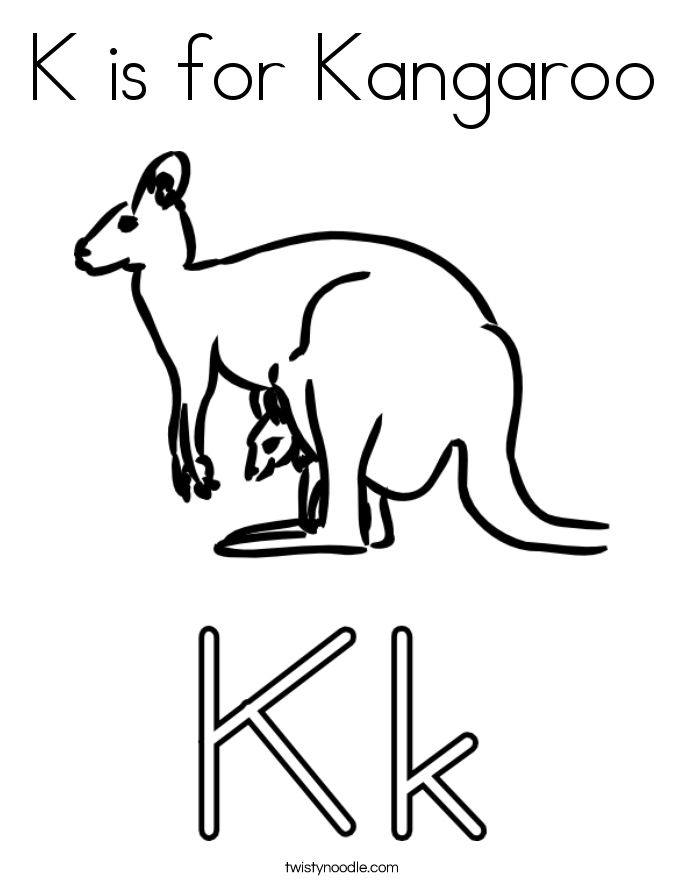 letter k coloring pages  twisty noodle  coloring home