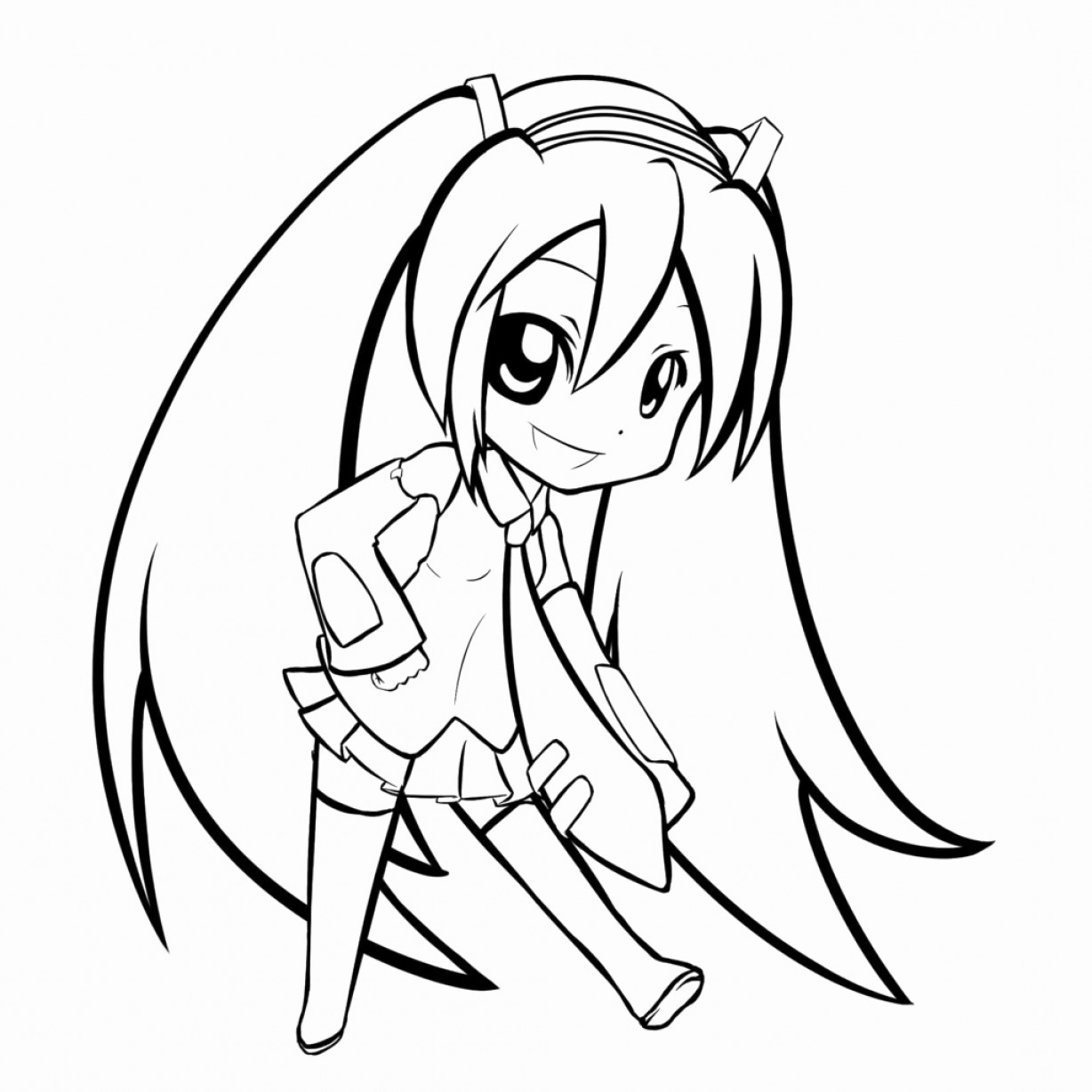 Hatsune Miku Coloring Pages - Coloring Home
