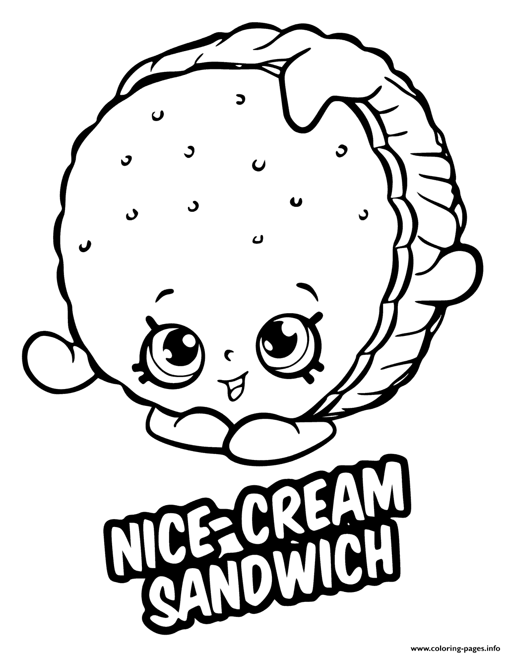 Print Nice Cream Sandwich coloring pages | Shopkins ...