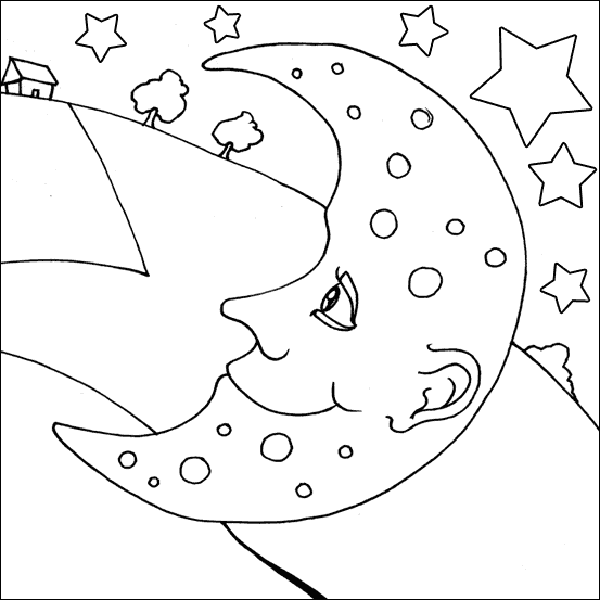 Free Printable Moon Coloring Pages for Kids - Best Coloring Pages ...