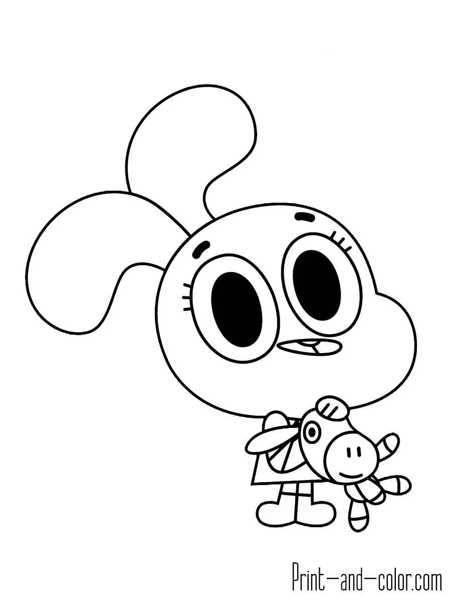 The Amazing World Of Gumball Coloring Pages   Print And ...