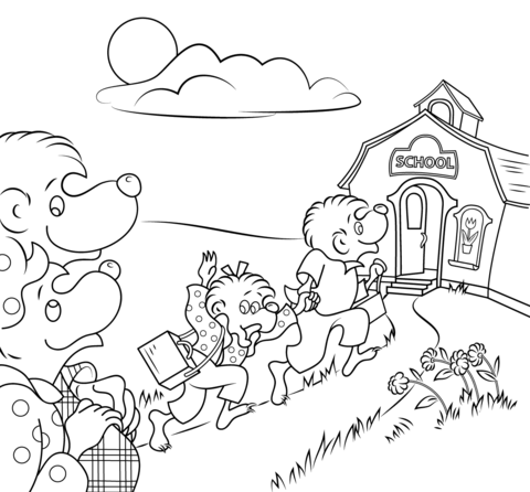 Berenstain Bears Go to School coloring page | Free Printable ...