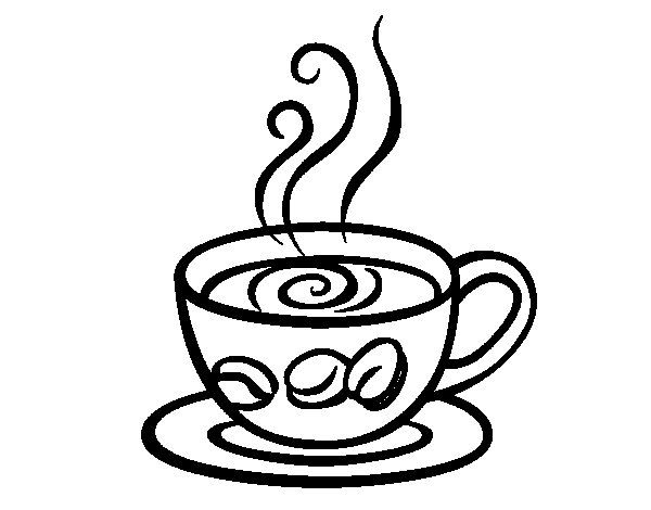 Espresso coffee coloring page | Coloring pages, Food ...