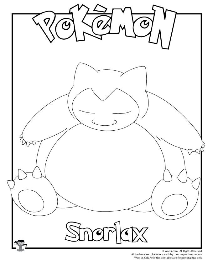 Snorlax Coloring Page | Woo! Jr. Kids Activities