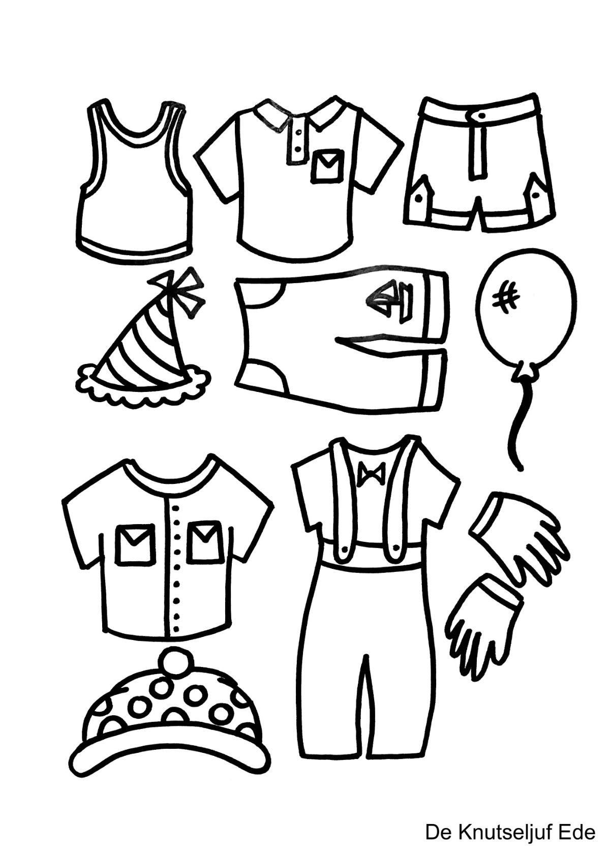 Coloring pages dress up doll