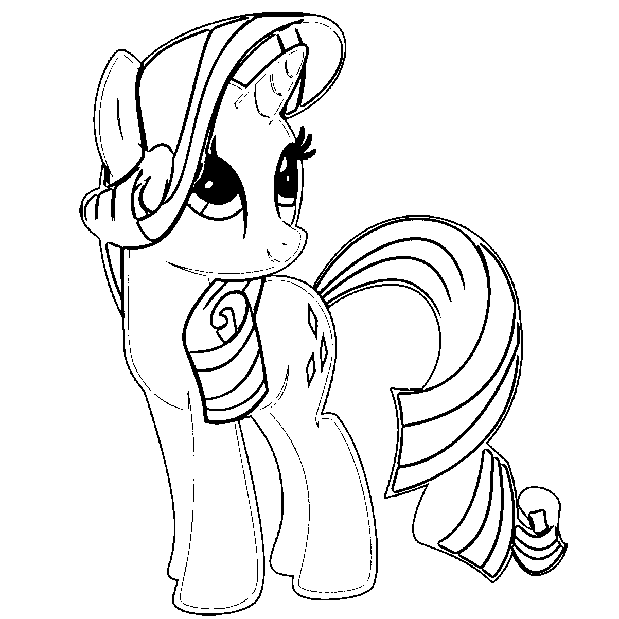 Rarity My Little Pony Friendship Is Magic Coloring Page Kids We ...