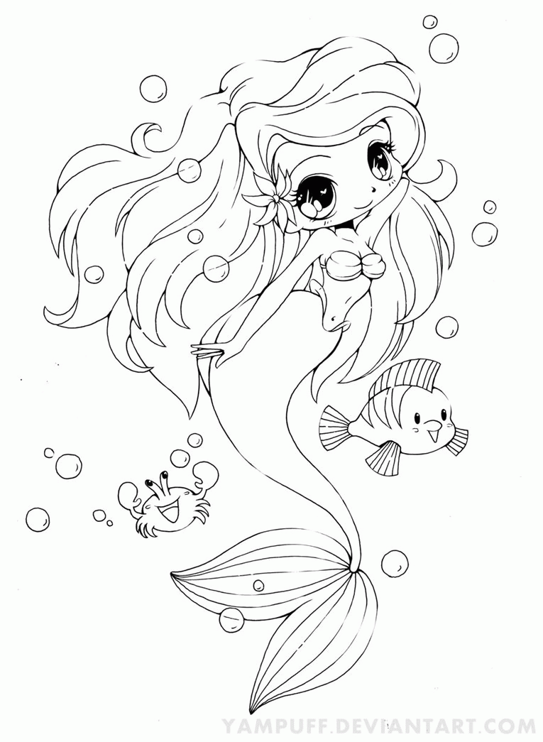 Free Printable Little Mermaid Coloring Pages For Kids #2344 Baby ...
