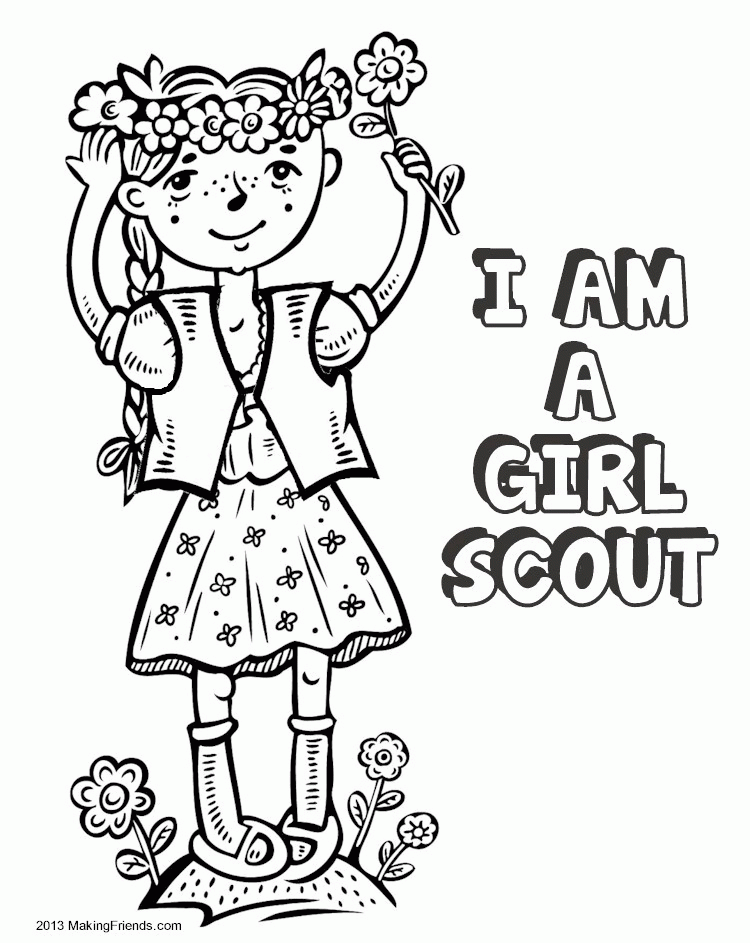 Girl Scout Daisy Flower Coloring Page - coloringmania.pw ...