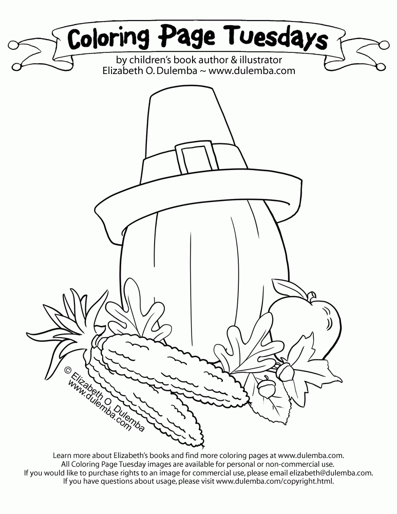 Harvest Pumpkin - Fall Harvest Coloring Pages