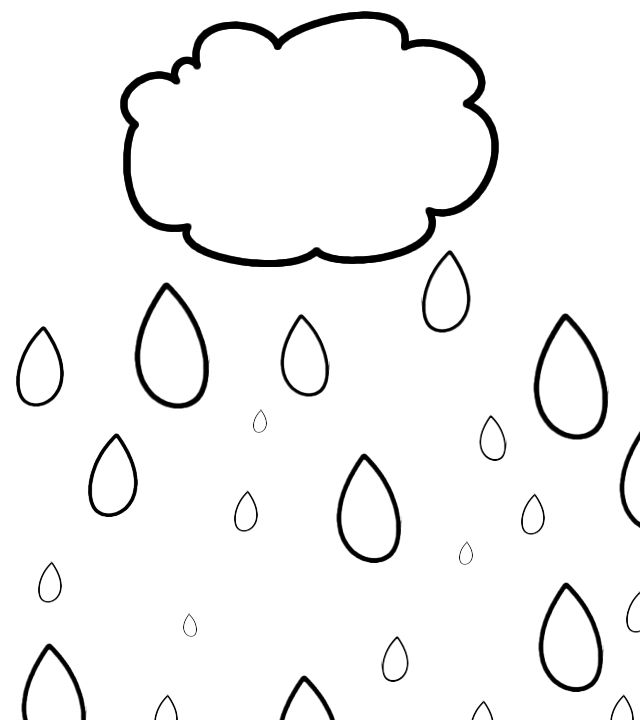 Raindrops Coloring Page