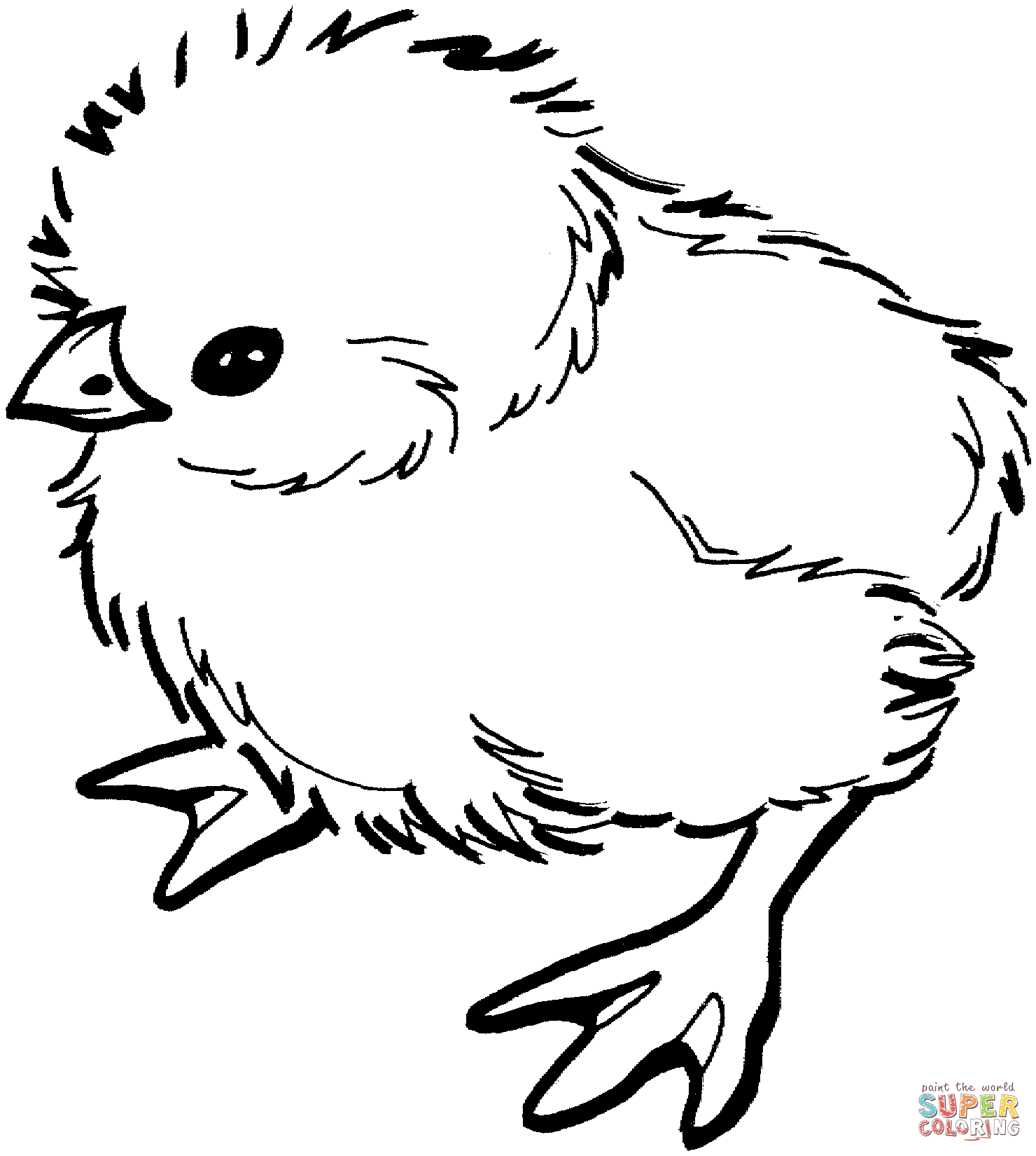 Little Chicks Coloring Pages Coloring Home
