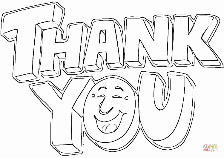 thank you card coloring pages