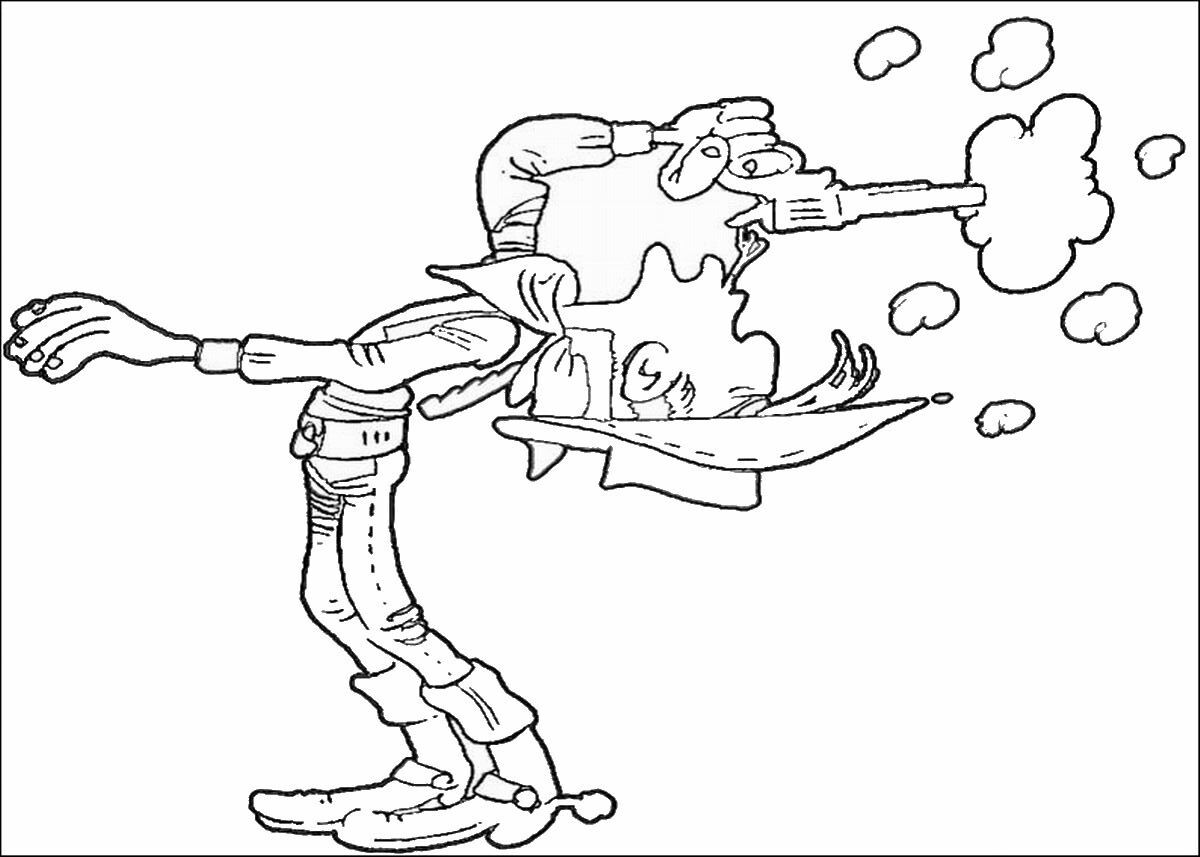 Lucky Luke Coloring Pages