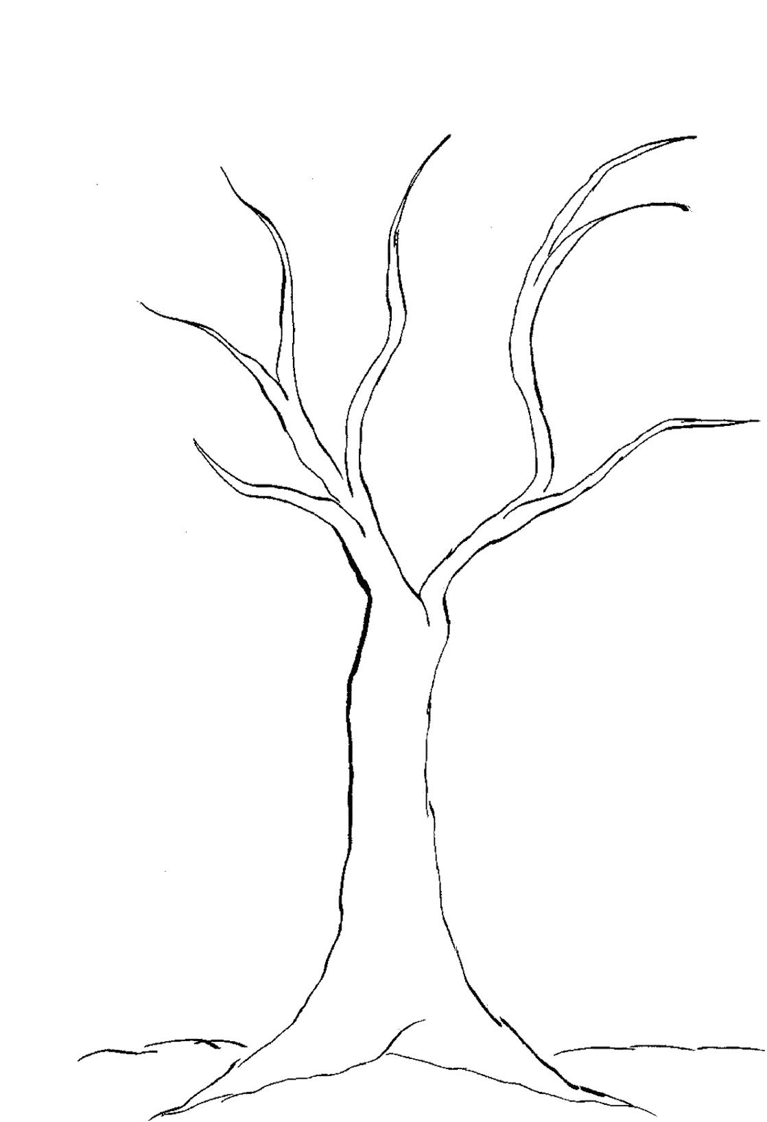 Picture Of A Bare Tree To Color | Free Coloring Pages on Masivy World