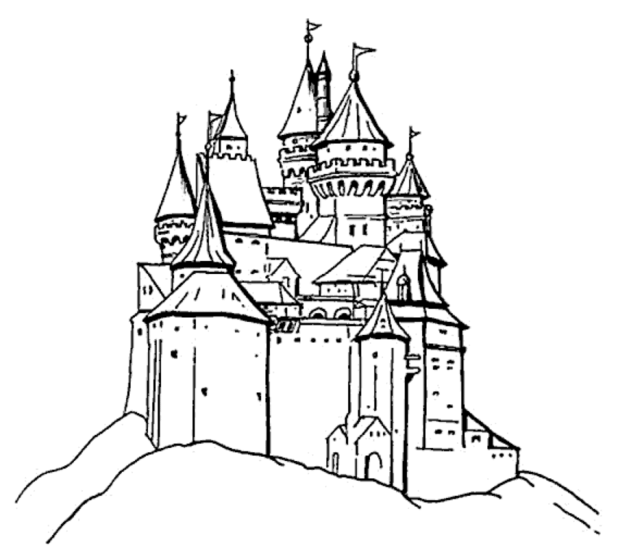 Disney Castle Printable - Coloring Pages for Kids and for Adults