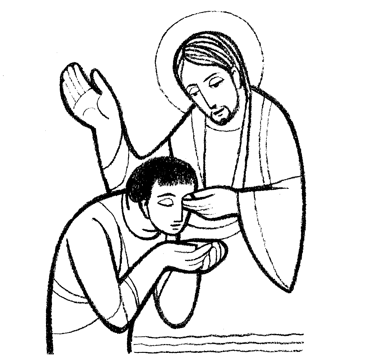 Jesus And Children Coloring Page: Christian Easter Coloring Pages ...