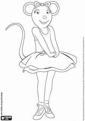 Angelina Ballerina - Coloring Pages for Kids and for Adults