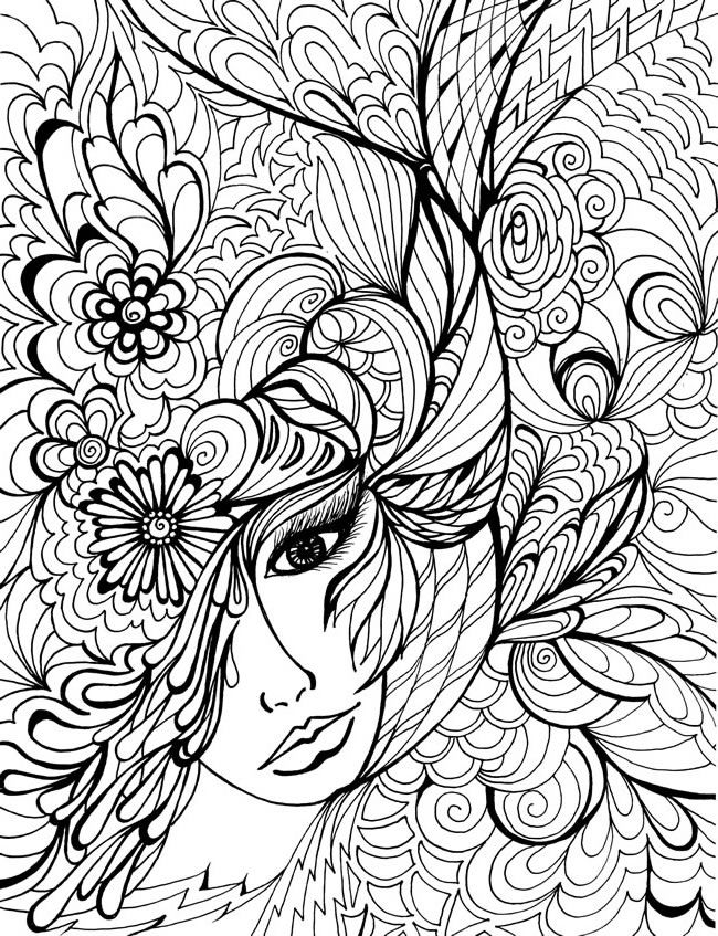 Printable Difficult - Coloring Pages for Kids and for Adults