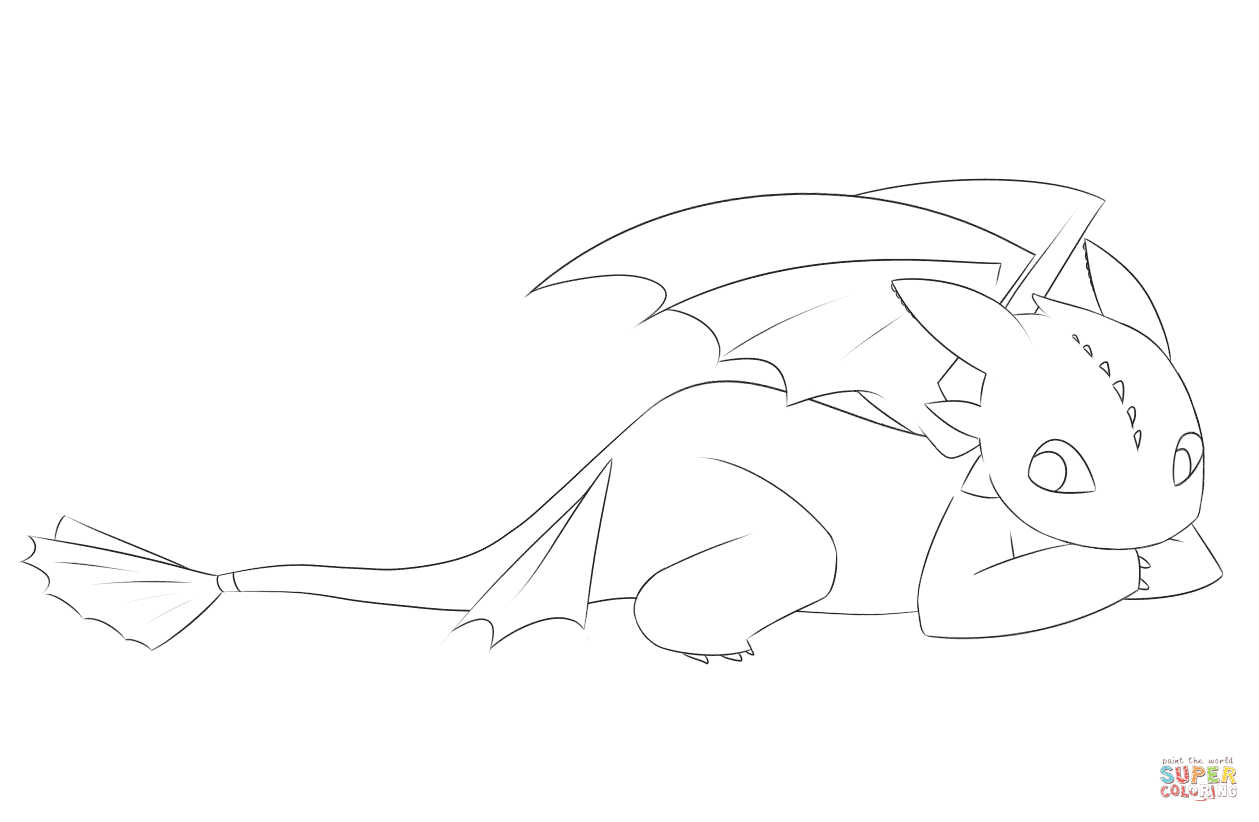 Baby Toothless Dragon Coloring Pages Coloring Home
