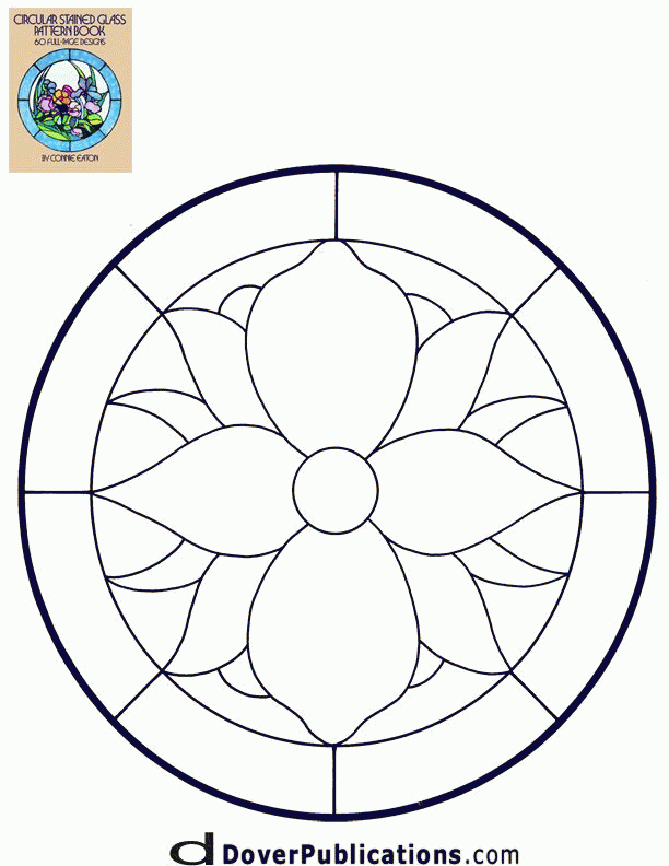 Simple Stained Glass Coloring Pages Coloring Home