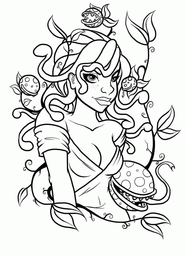 Step Free Medusa Coloring Page - Artscolors