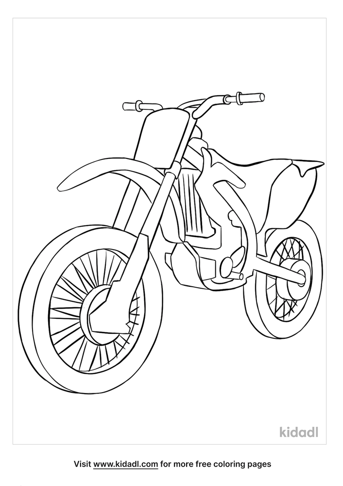 Dirt Bike Coloring Pages | Free Vehicles Coloring Pages | Kidadl