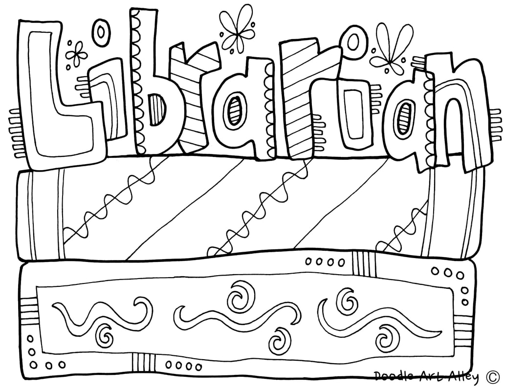 Library Coloring Pages - Classroom Doodles