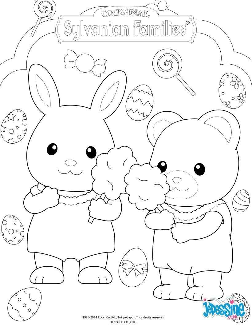 CHARACTERS coloring pages - The Sylvanian Families Celebrate Easter |  Family coloring pages, Easter coloring pages, Family coloring
