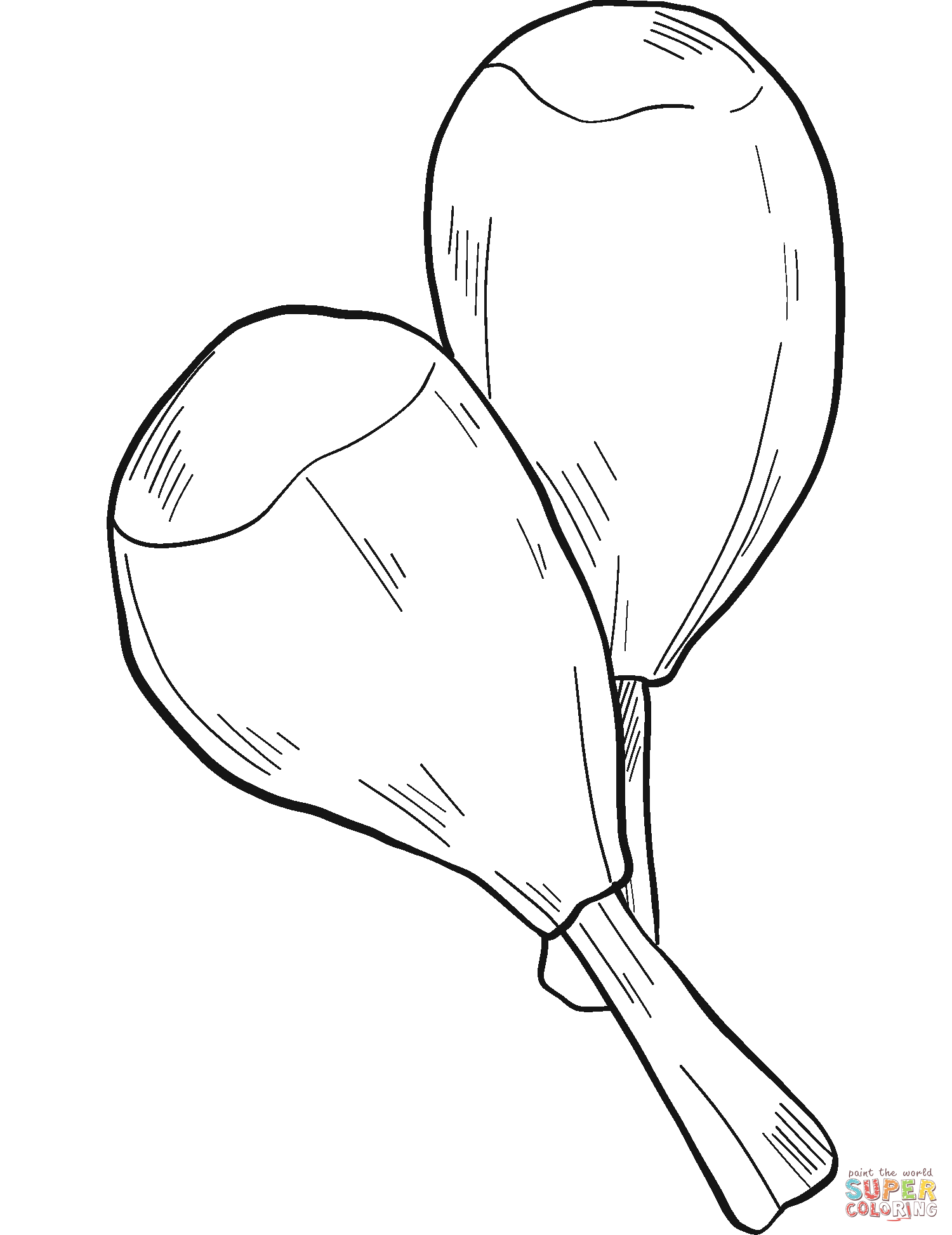 Chicken Legs coloring page | Free Printable Coloring Pages