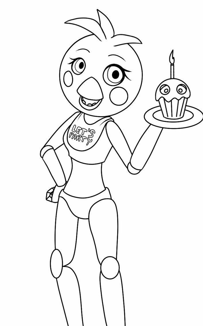 toy chica collab with detective-may by Raybuggybug.deviantart.com on  @DeviantArt | Fnaf coloring pages, Coloring pages, Cool coloring pages