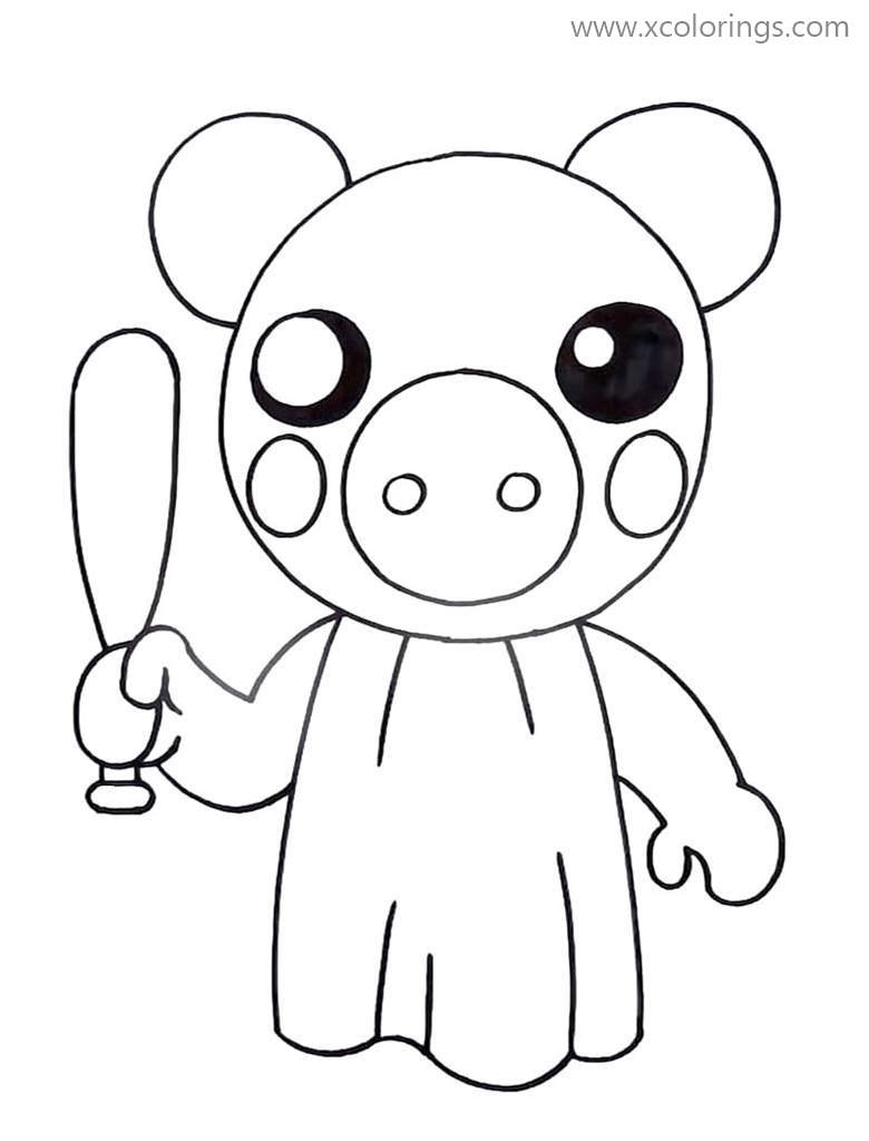 Peppa Pig from Piggy Roblox Coloring ...xcolorings.com