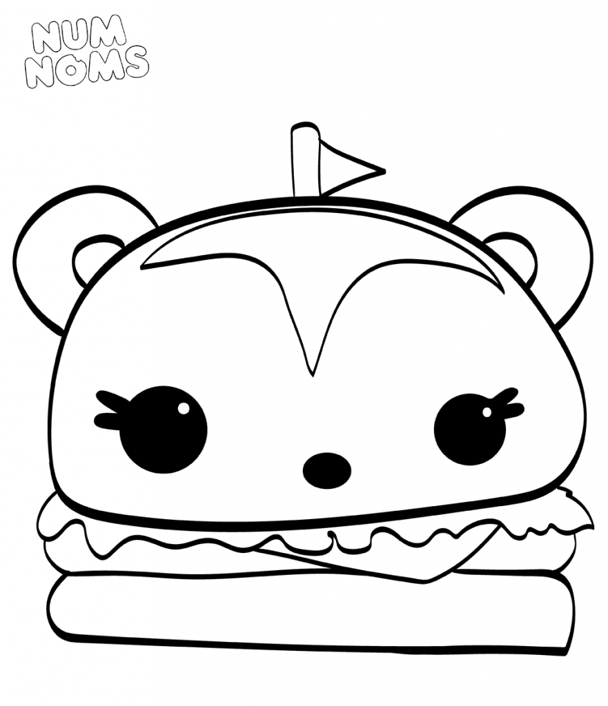 Hammy Burger From Nums Coloring Sheets 20×20 Pictures Free ...