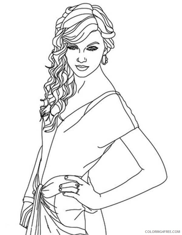 taylor swift coloring pages celebrity Coloring4free ...