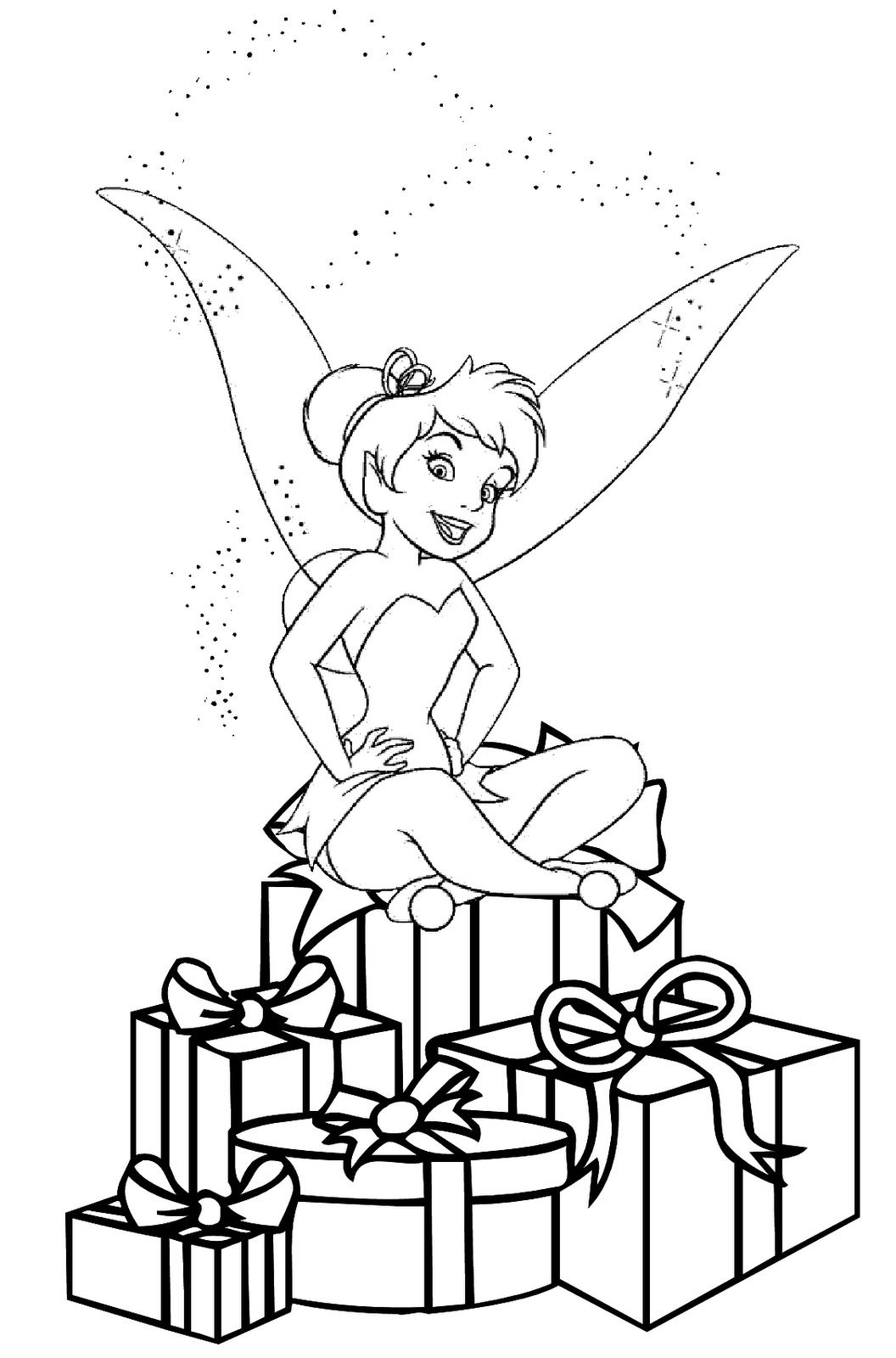 Disney Fairies Christmas Coloring Pages free printable disney ...