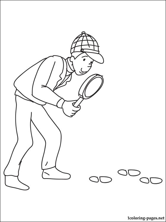 Detective coloring page | Coloring pages