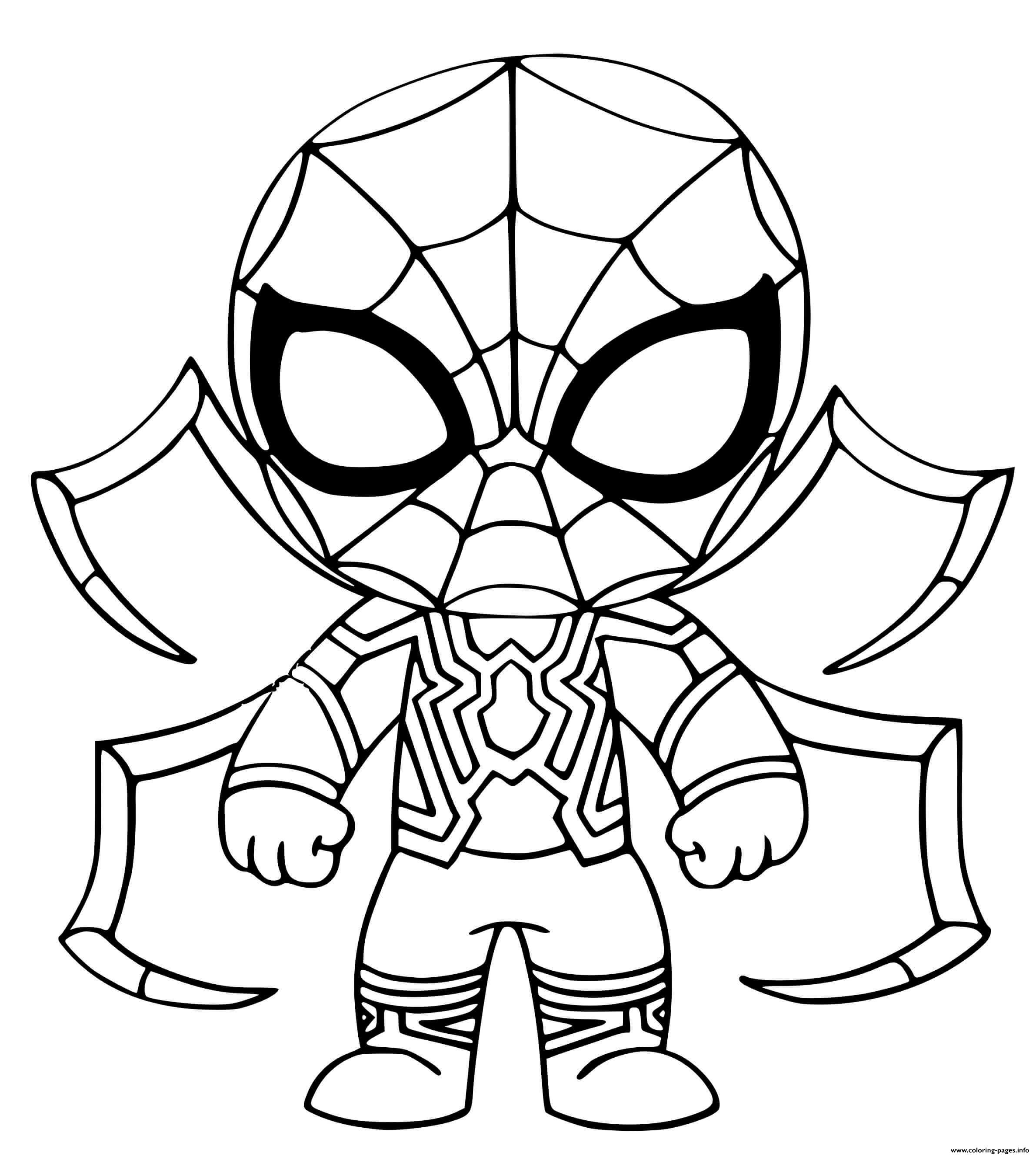 Iron Spiderman Coloring Pages Printable   Coloring Home