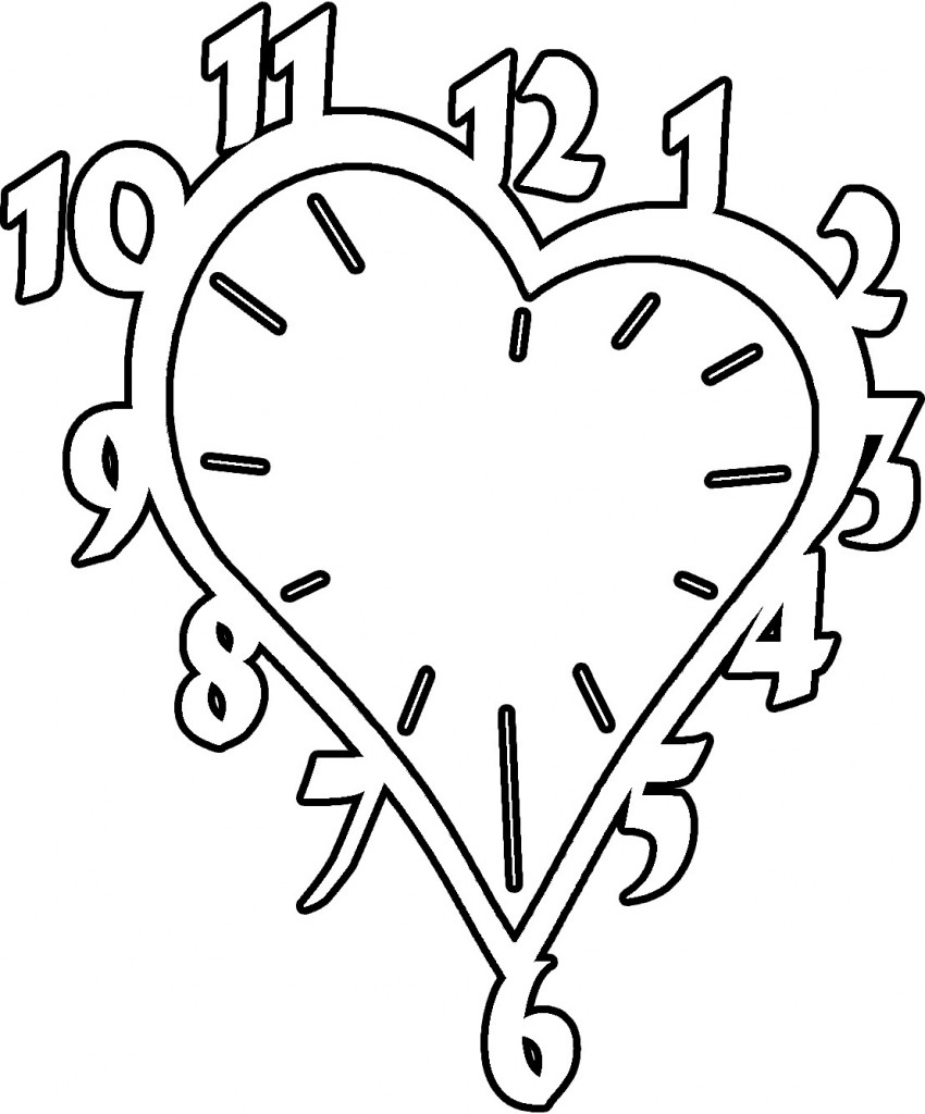 Clock coloring pages printable