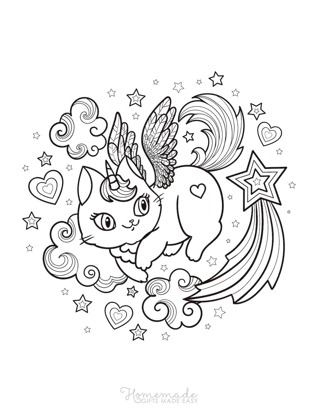 Caticorn Coloring Pages - Coloring Home