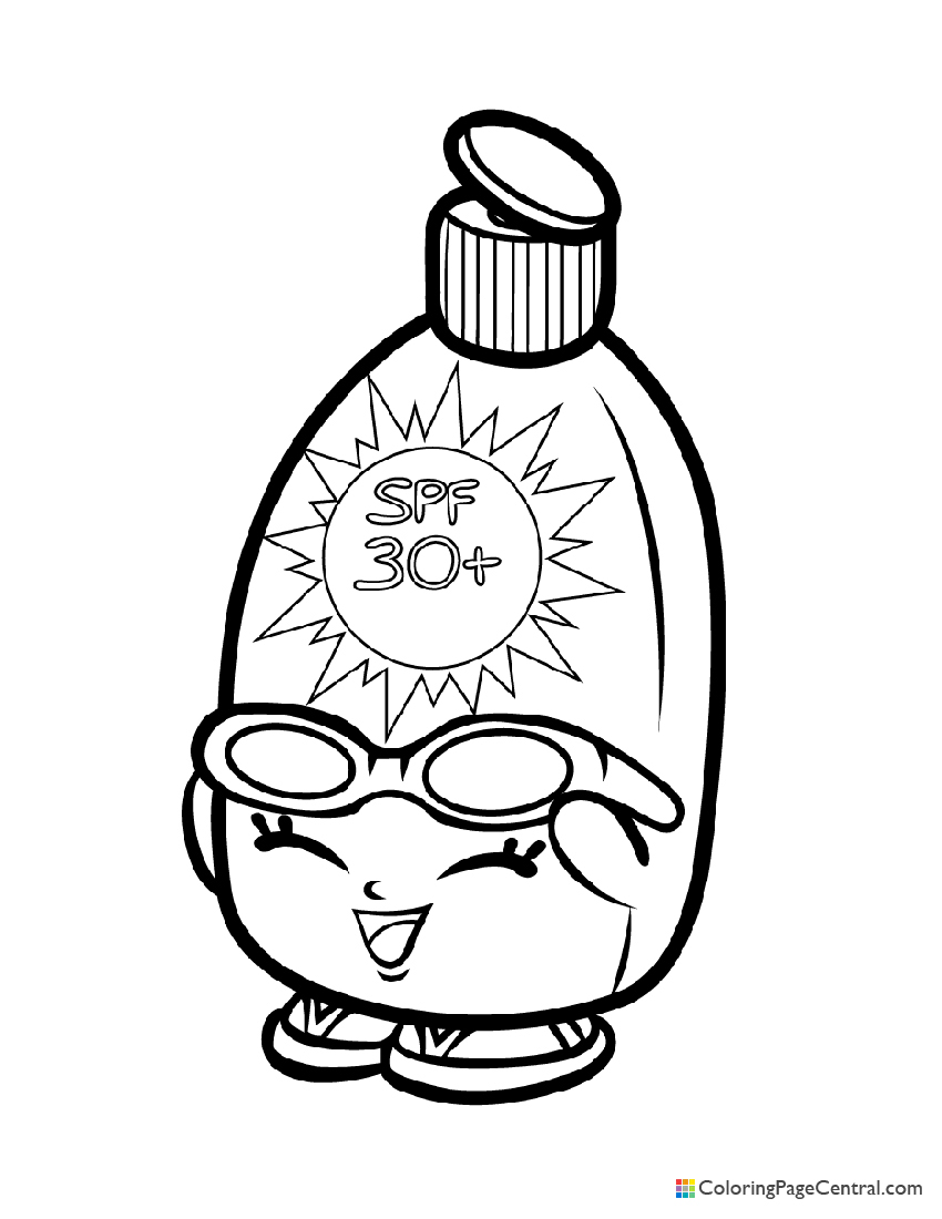 Shopkin - Sunny Screen Coloring Page | Coloring Page Central