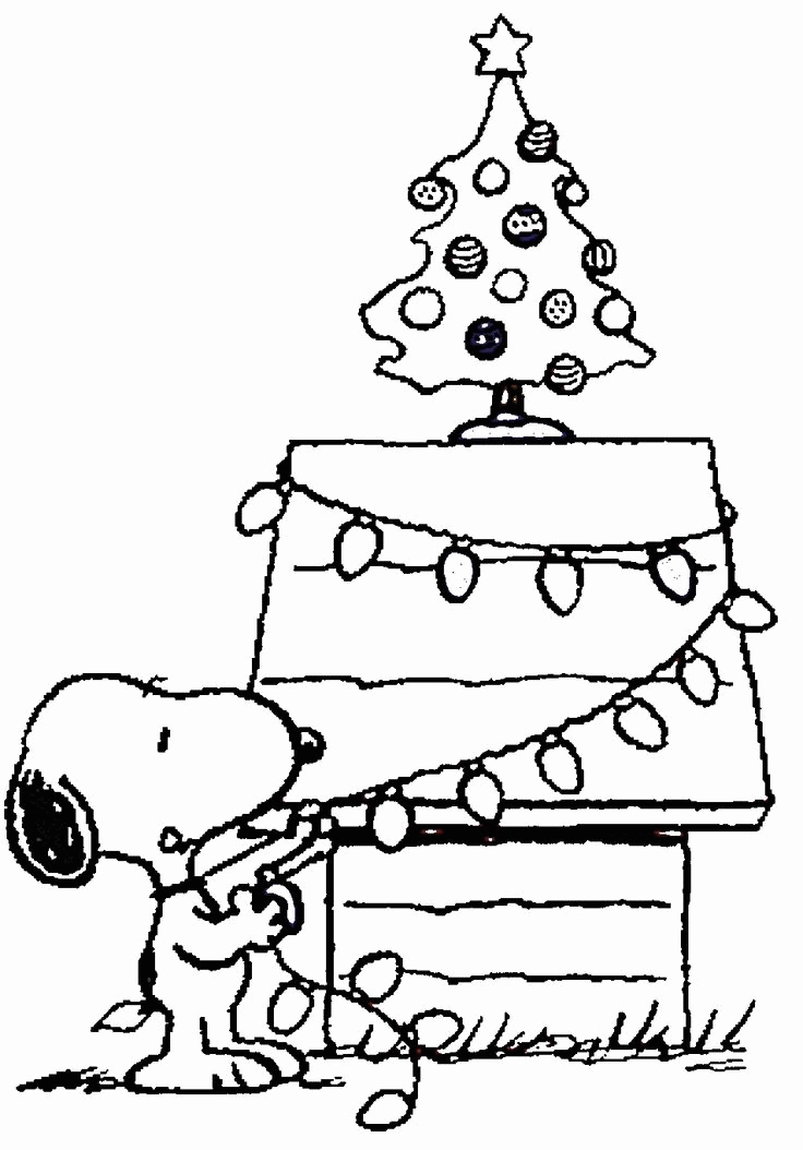 Christmas Coloring Pages Of Snoopy - Coloring Pages For All Ages