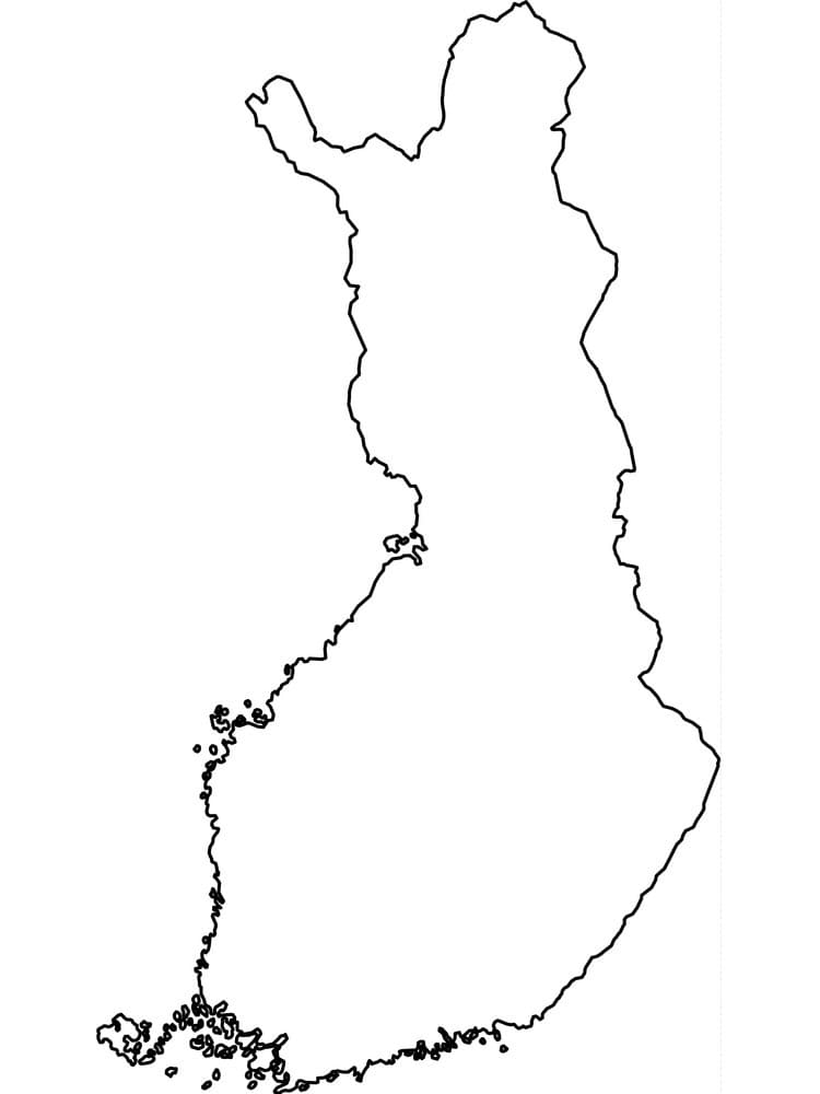 Finland Map Coloring Page - Free Printable Coloring Pages for Kids