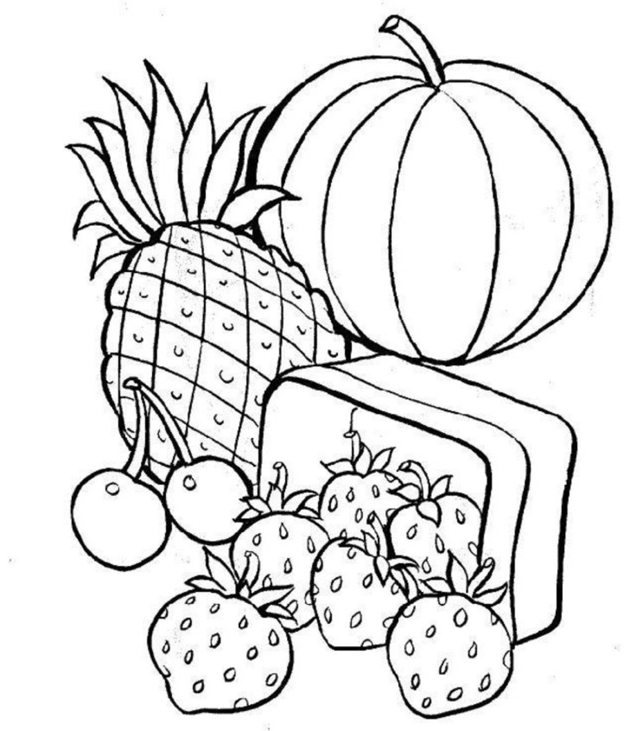 Food Coloring Page - Coloring Home