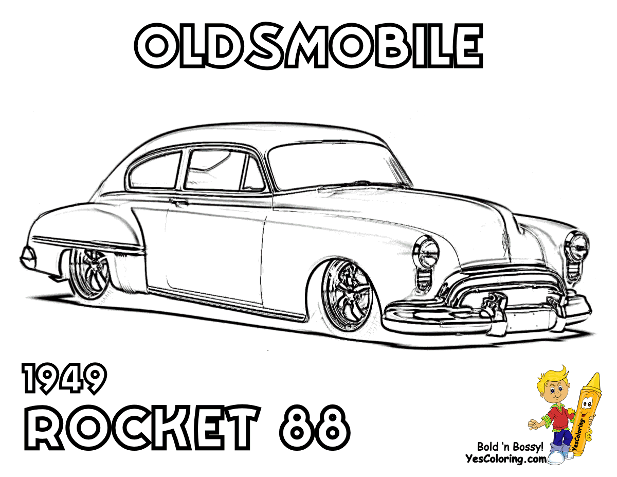 1950s Car Coloring Page Muscle Cars Coloring Pages Free Coloring Home ...