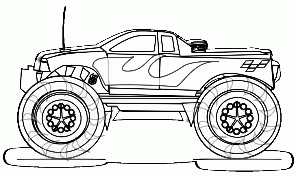 Easy Way to Color Printable Monster Truck Coloring Pages ...