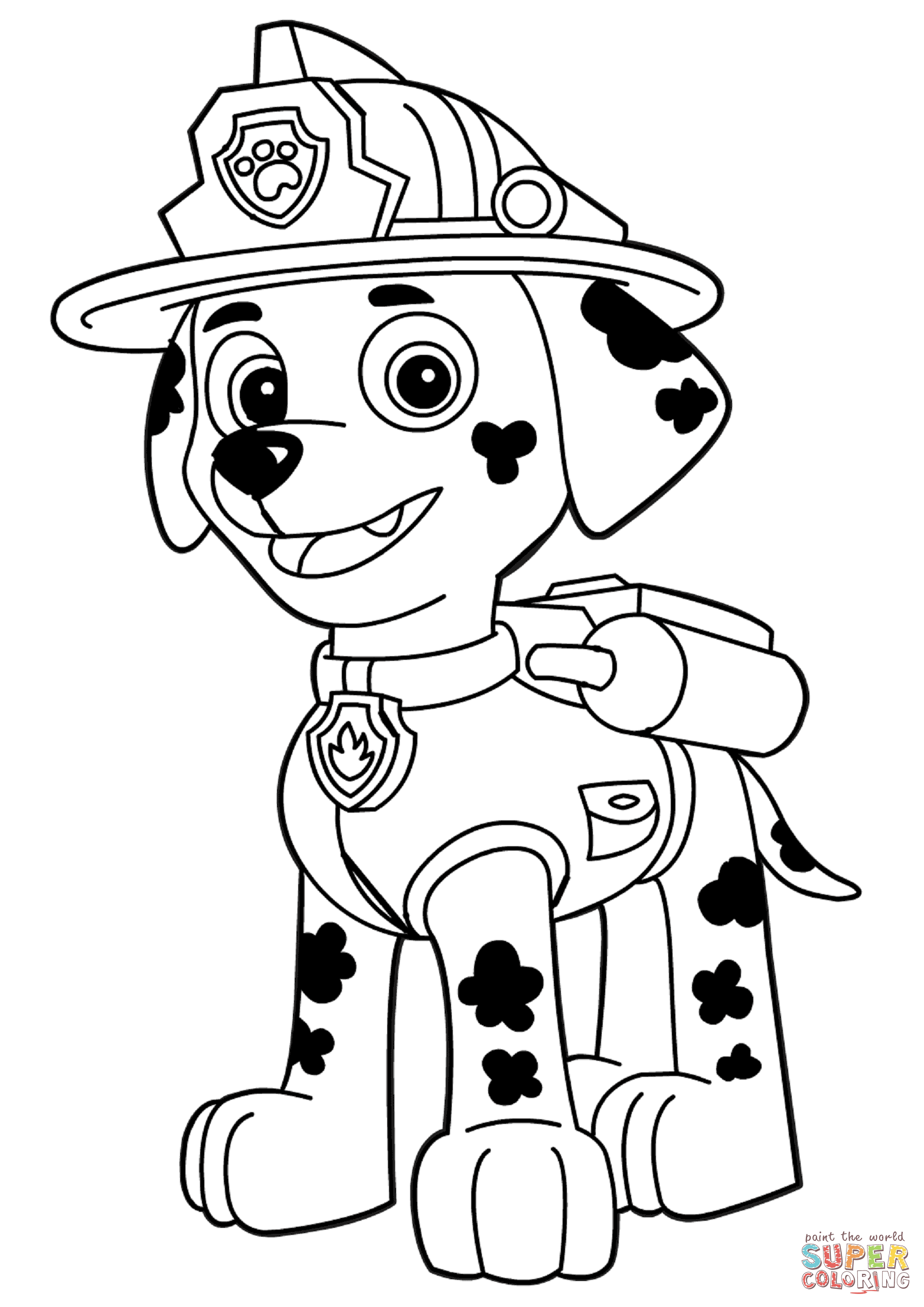 Paw Patrol Marshall coloring page | Free Printable Coloring Pages