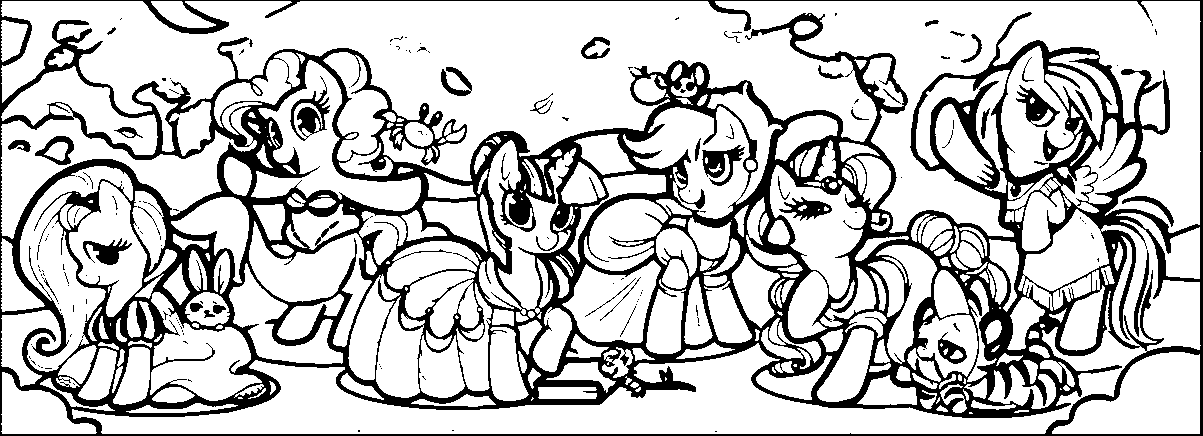 Pony Cartoon My Little Pony Coloring Page 117 | Wecoloringpage