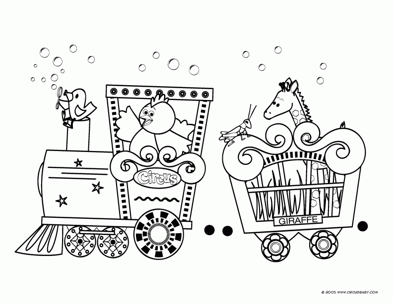 Circus Train Printable Coloring Page | trains, planes & cars ...