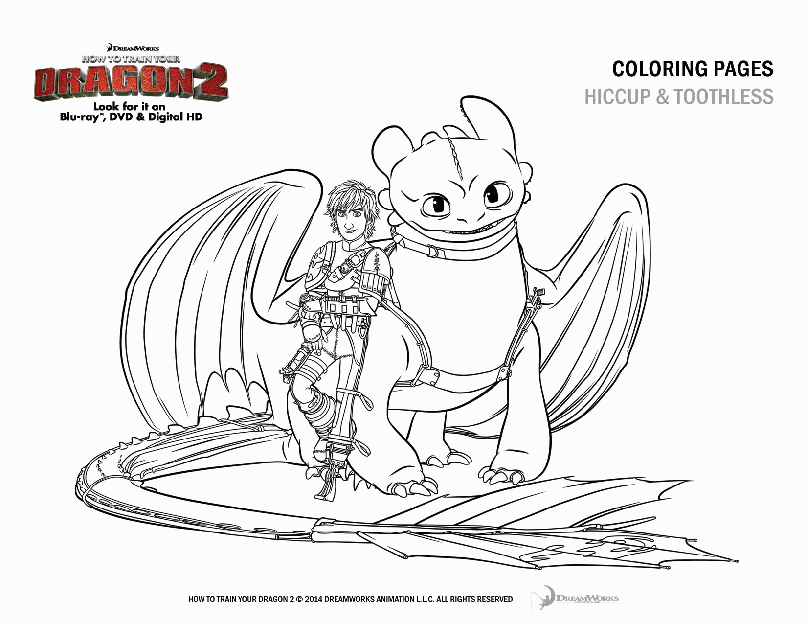 Amazing of How To Train Your Dragon Coloring Pages Toothl #1823
