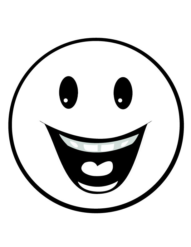 Happy Face - Coloring Pages for Kids and for Adults